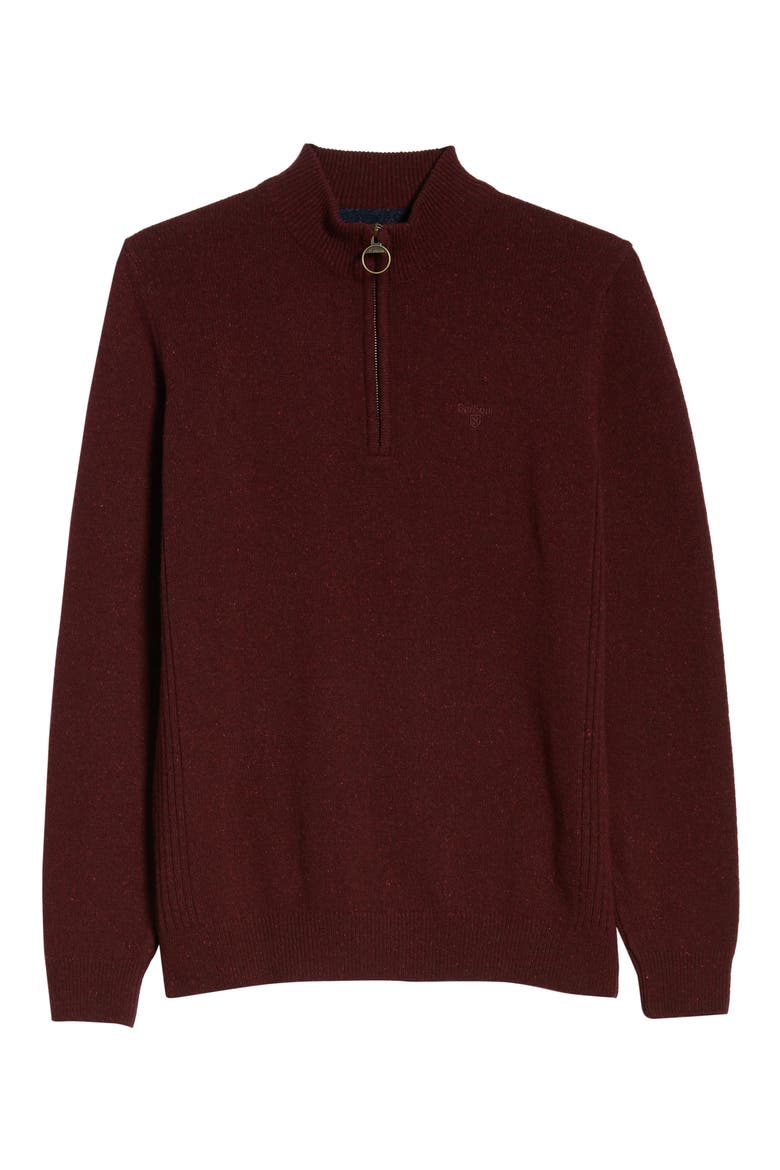 Tisbury Half Zip Pullover Sweater, Alternate, color, RUBY