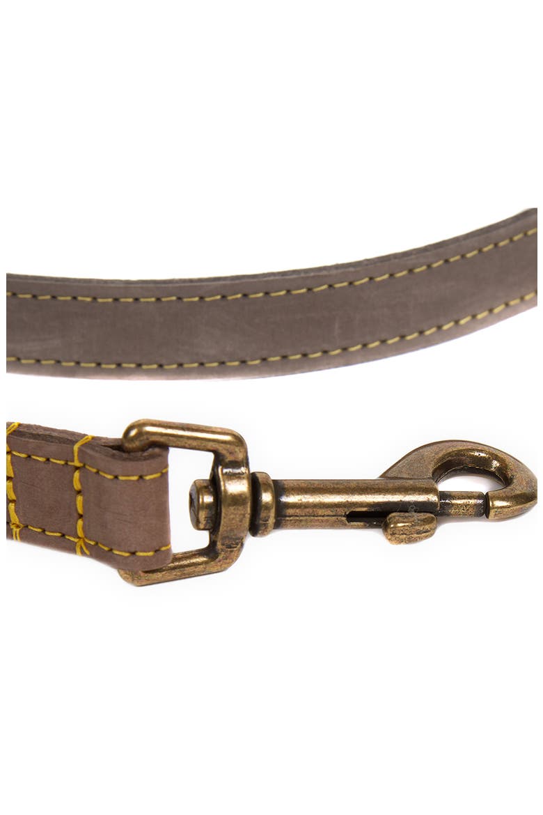 Leather Dog Leash, Alternate, color, CLASSIC TARTAN