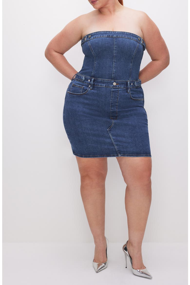 Denim Tube Minidress, Alternate, color, INDIGO594