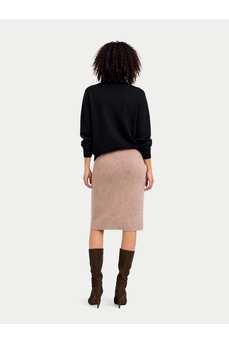 Women T-Neck Cashmere Sweater, Alternate, color, black