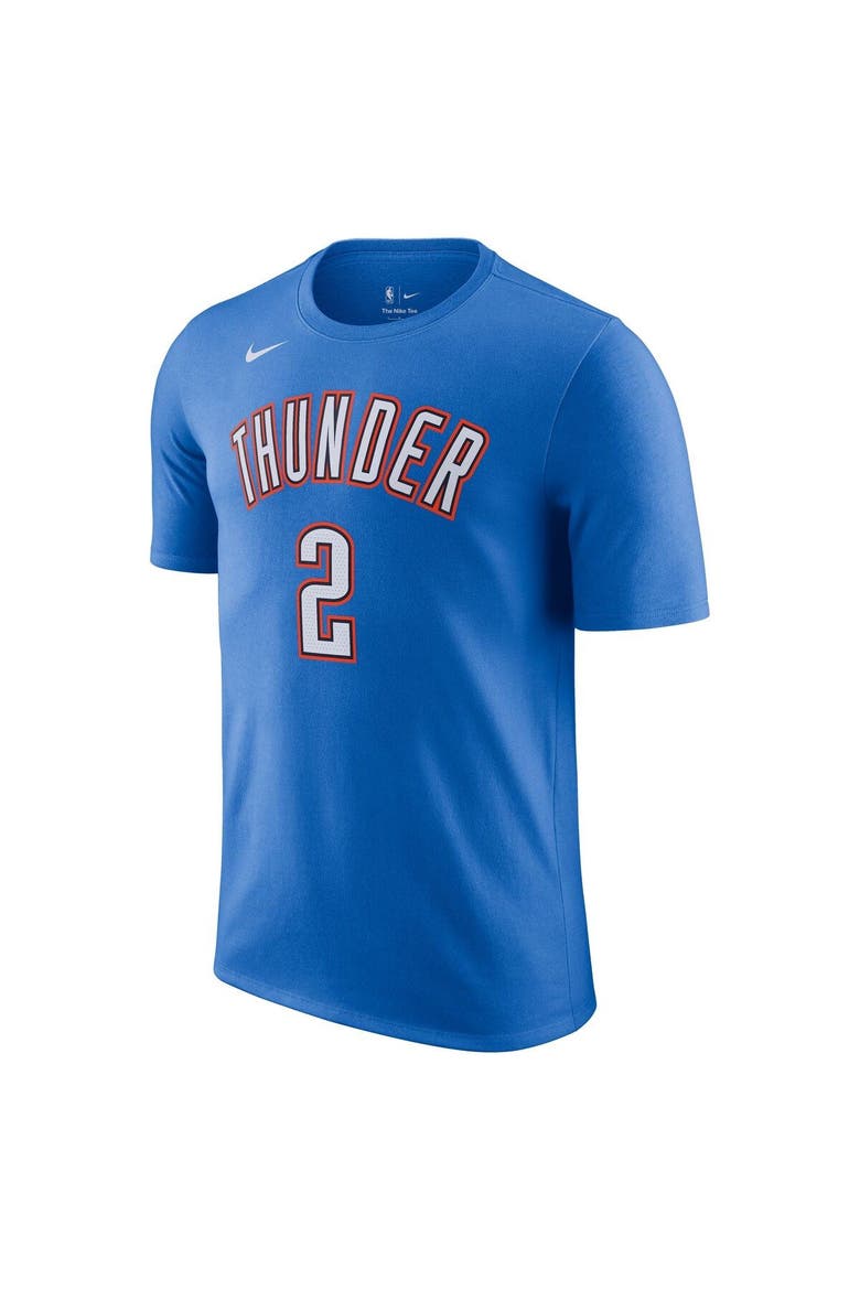 Men's Nike Shai Gilgeous-Alexander Blue Oklahoma City Thunder Icon 2022/23 Name & Number T-Shirt, Alternate, color, Blue