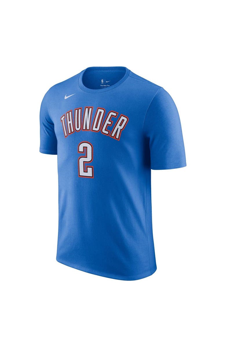 Nike Men's Nike Shai Gilgeous-Alexander Blue Oklahoma City Thunder Icon 2022/23 Name & Number T-Shirt, Alternate, color, Blue