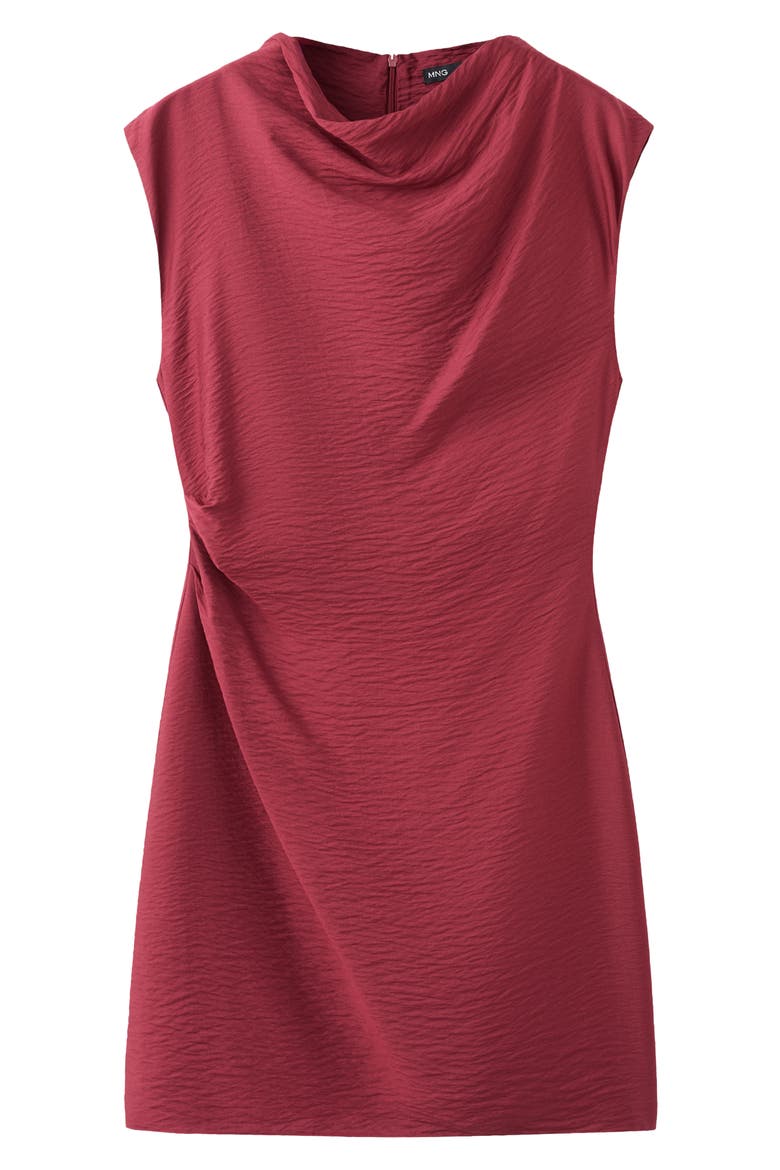 Asymmetric Minidress, Alternate, color, MAROON