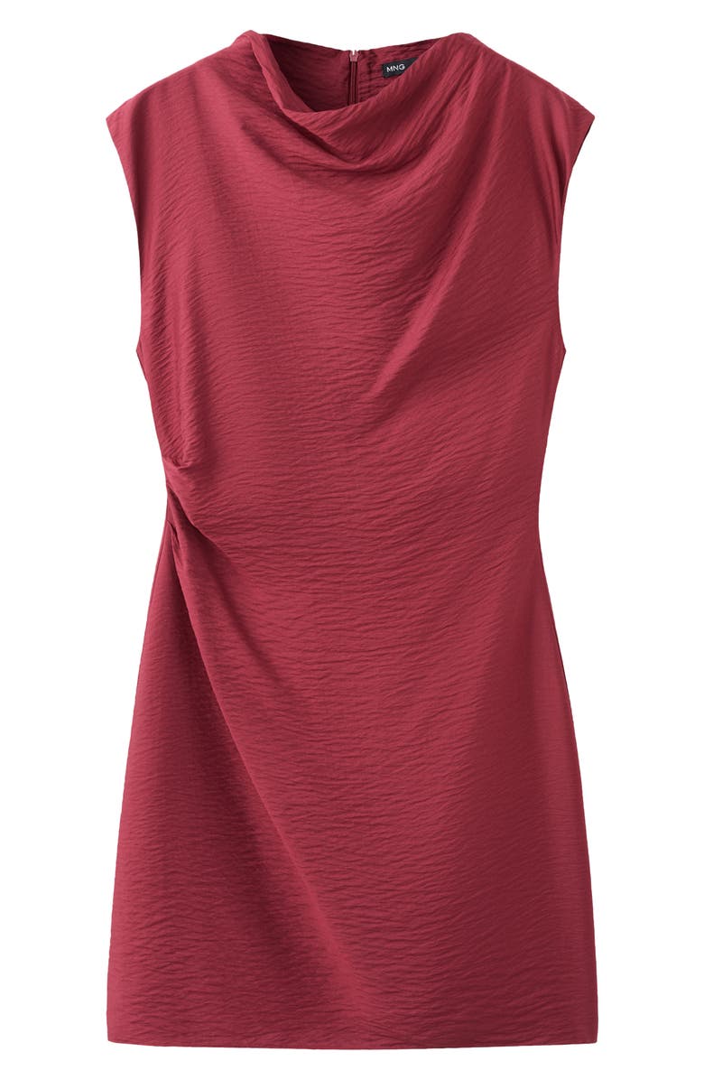 MANGO Asymmetric Minidress, Alternate, color, Maroon