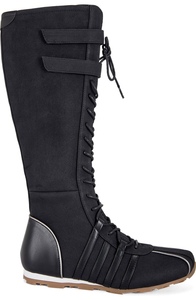 AZALEA WANG Ozzy Knee High Boxing Boot, Alternate, color,