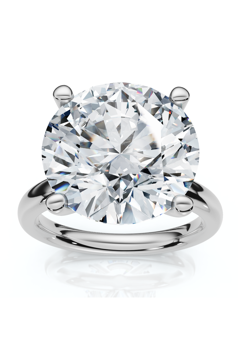 Certified 9Ct Aurora Solitaire Diamond Engagement Ring Lab Grown, Main, color, Platinum