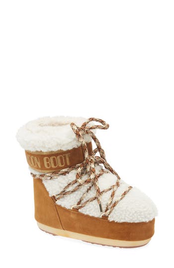 Moon Boot ® Icon Low Genuine Shearling Boot