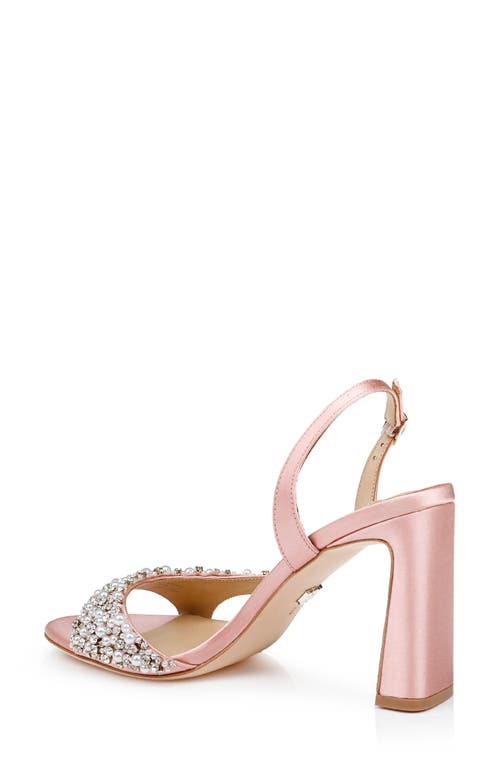 Badgley Mischka Collection Jenesis Slingback Sandal In Pink Satin