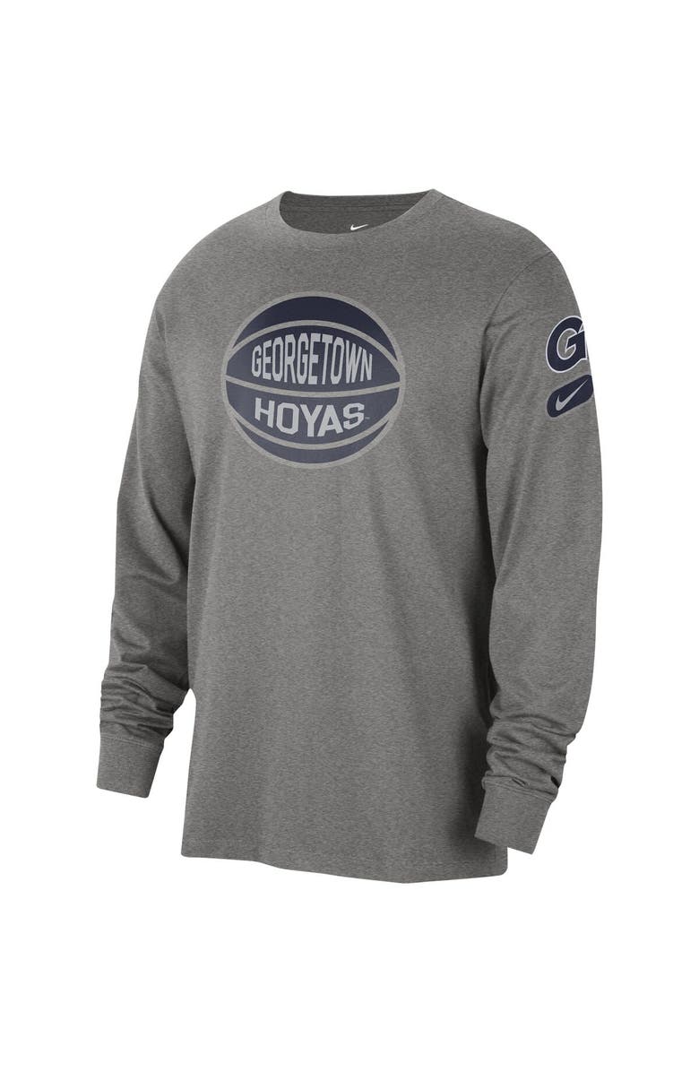 Nike Men's Nike Heather Gray Georgetown Hoyas Fast Break Long Sleeve T-Shirt, Alternate, color, 