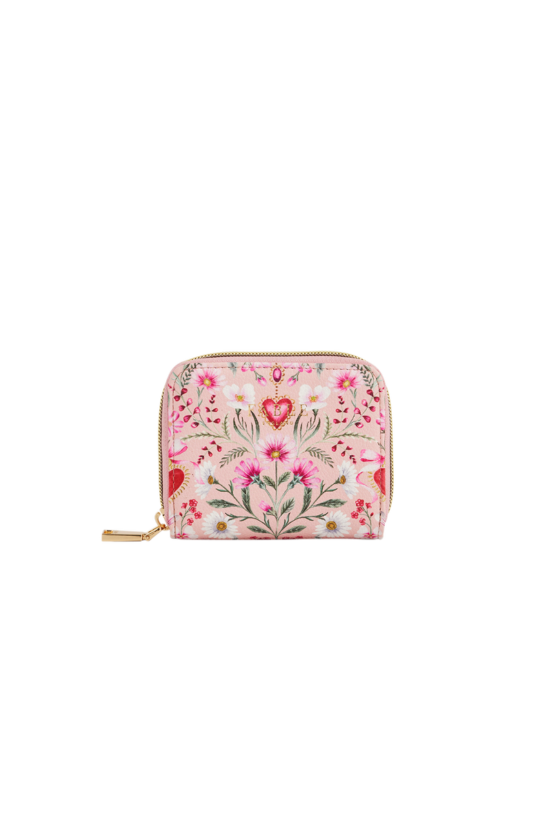 Fable England Penelope Floral Heart Small Purse, Main, color, Light/Pastel Pink