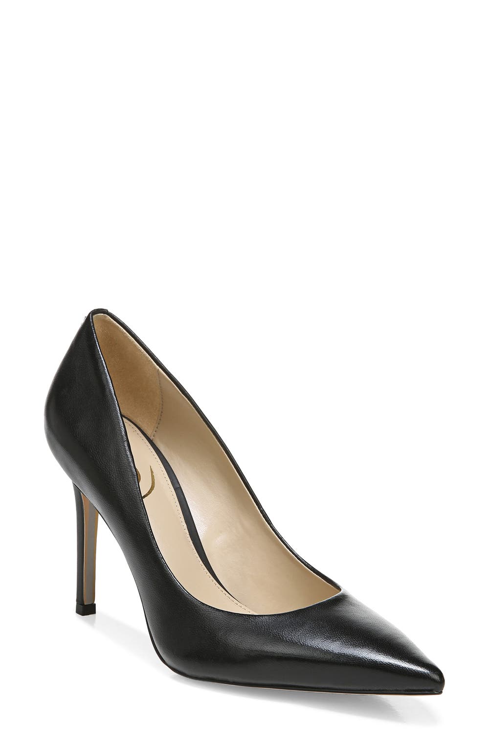 Hazel Pointed Toe Pump, color, BLACK