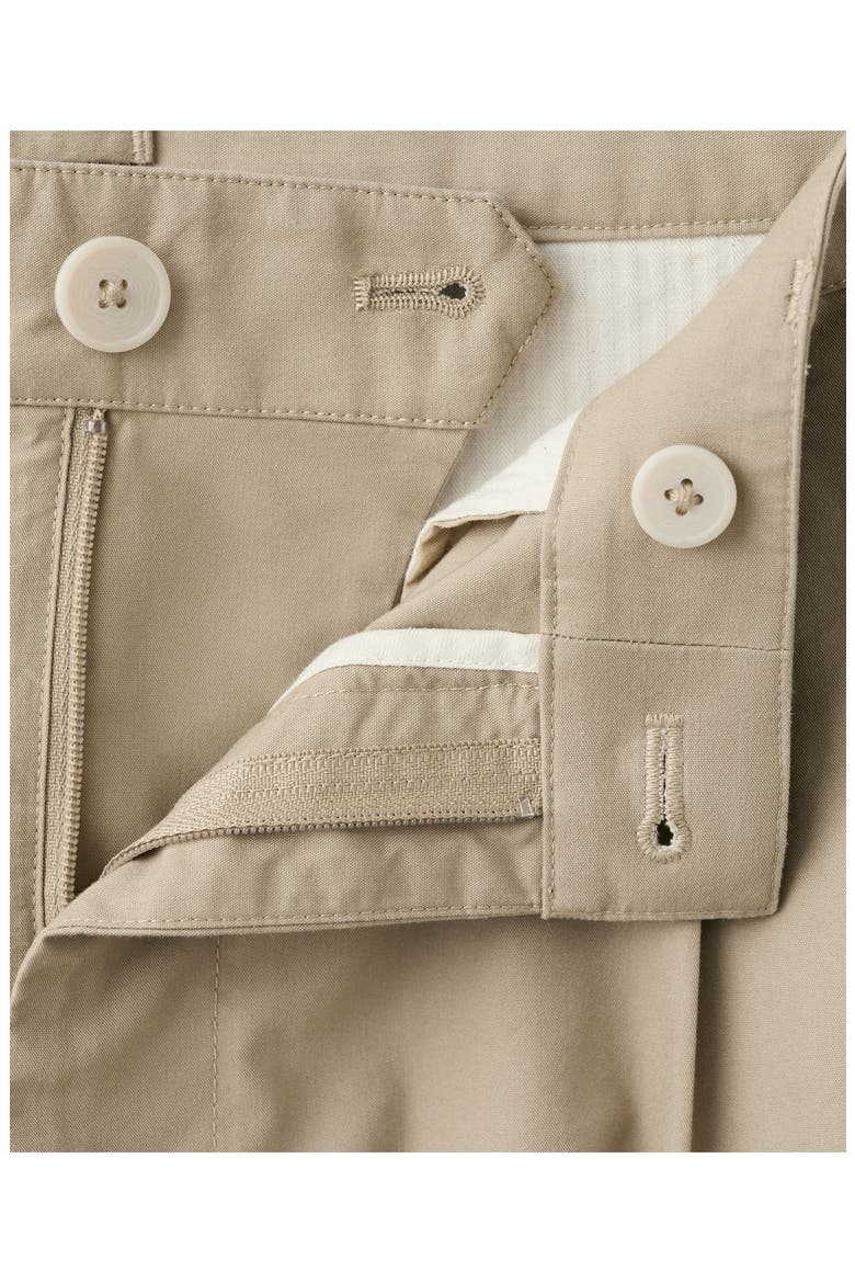 Pleated Straight Fit Cotton Blend Pants, Alternate, color, BEIGE