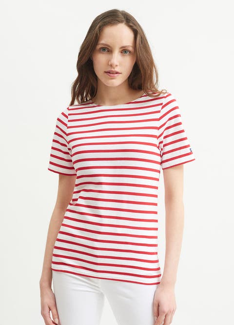 LEVANT MODERN - Breton Stripe Short Sleeve Shirt