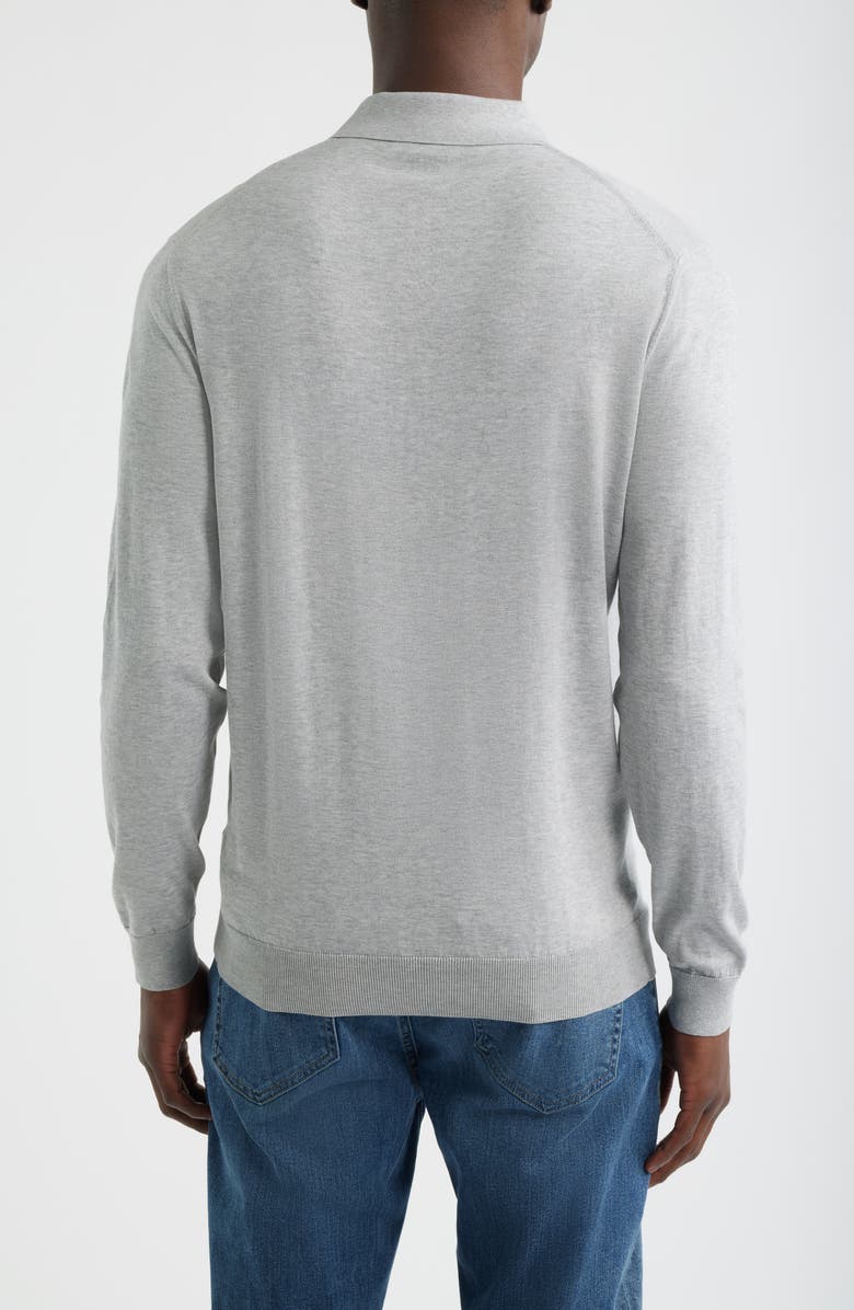 Peter Millar Crown Crafted Mariner Polo Sweater, Alternate, color, British Grey