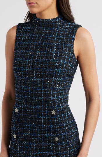 Sleeveless Bouclé Sheath Dress
