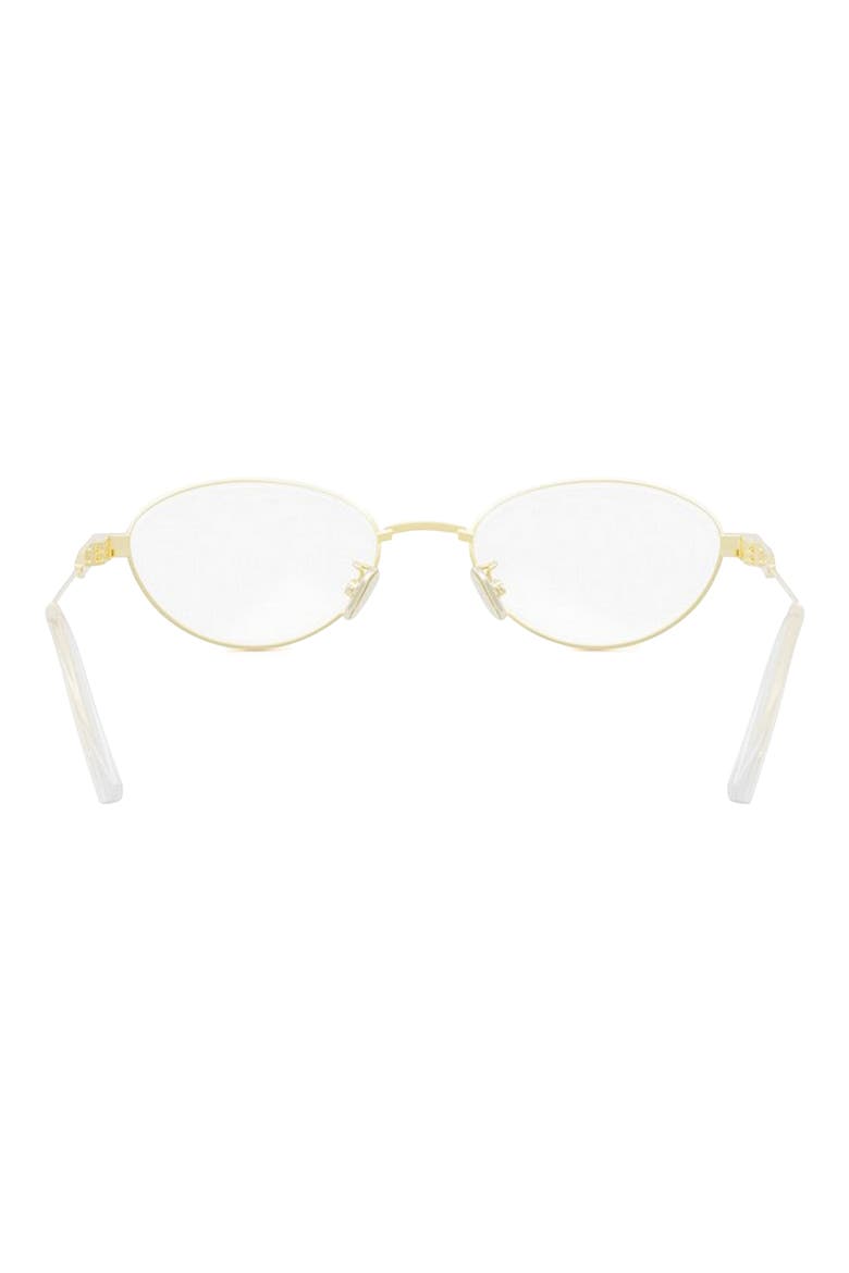 'DiorCannage O B3U 51mm Oval Glasses, Alternate, color, SHINY GOLD DH