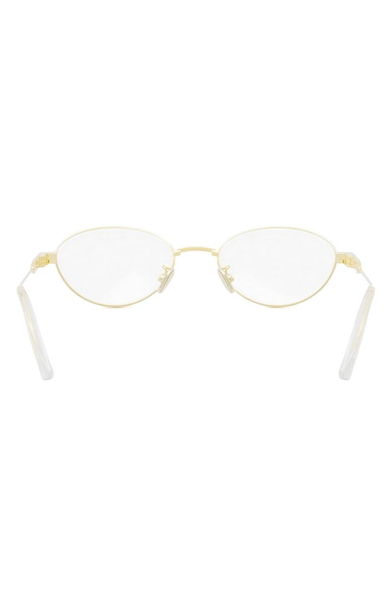 DIOR Cannageo B3U 51mm Oval Glasses, Alternate, color, Shiny Gold Dh
