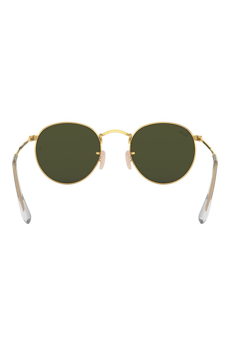 Icons 50mm Round Metal Sunglasses, Alternate, color, GOLD/ GREEN