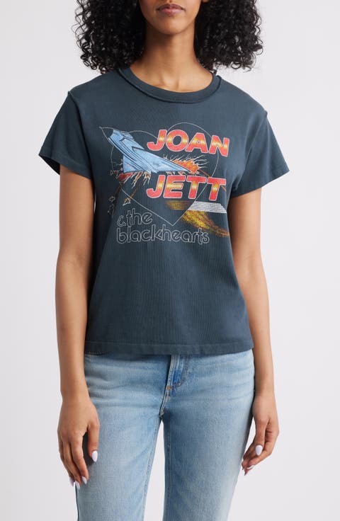 Joan Jett Fighter Cotton Graphic T-Shirt