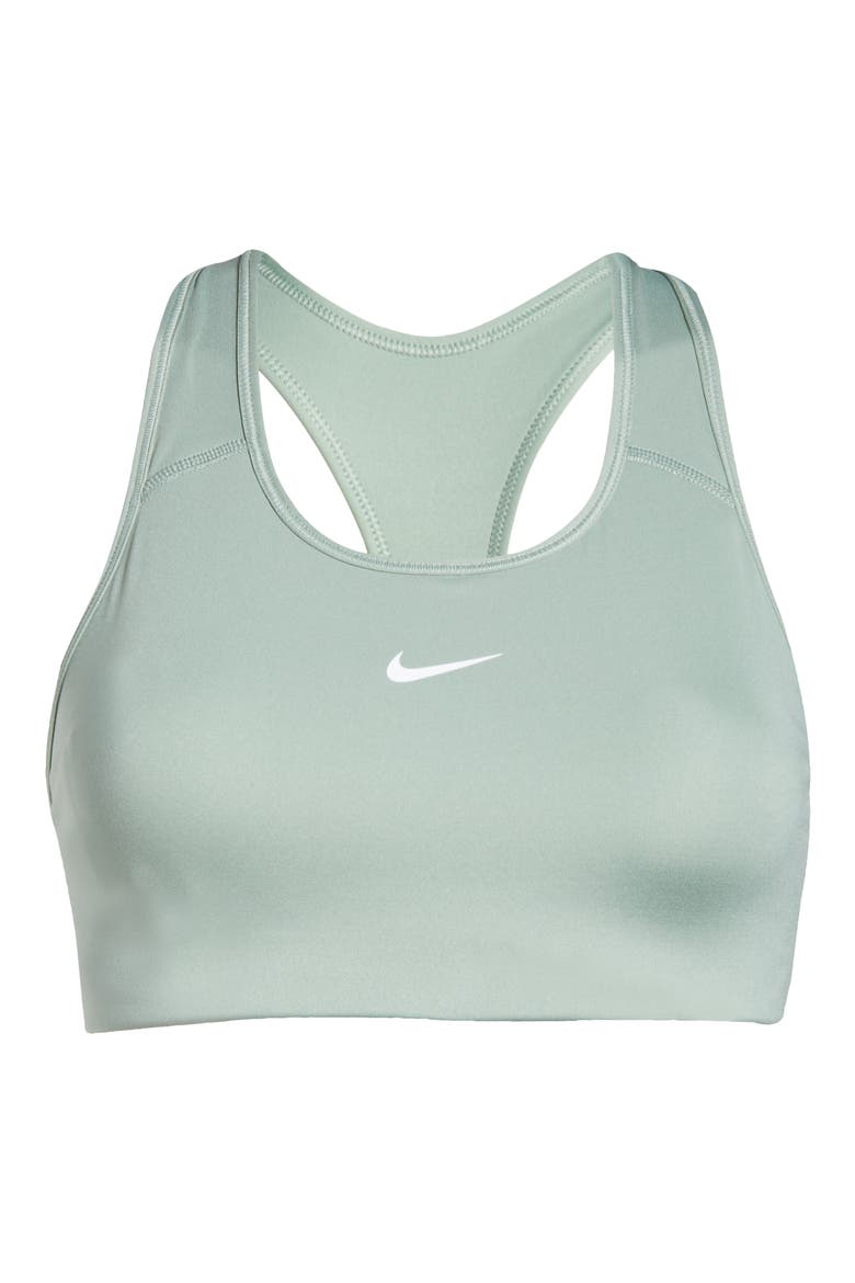 Swoosh Dri-FIT Racerback Sports Bra, Alternate, color, JADE SMOKE/ WHITE