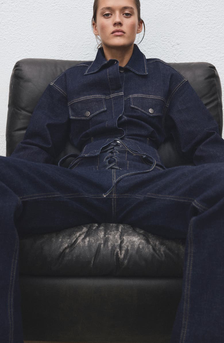 MANGO Denim Trucker Jacket, Alternate, color,