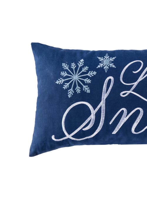 C & F Home C&f Home Let It Snow Pillow, 12" X 24" In Blue