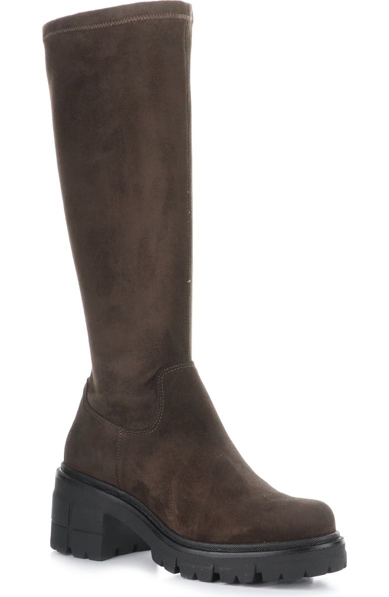 Bos. & Co. Brenna Waterproof Platform Knee High Boot, Main, color, Brown/ Black