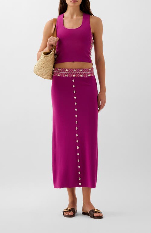 Scalpers Shell Knit Top In Purple
