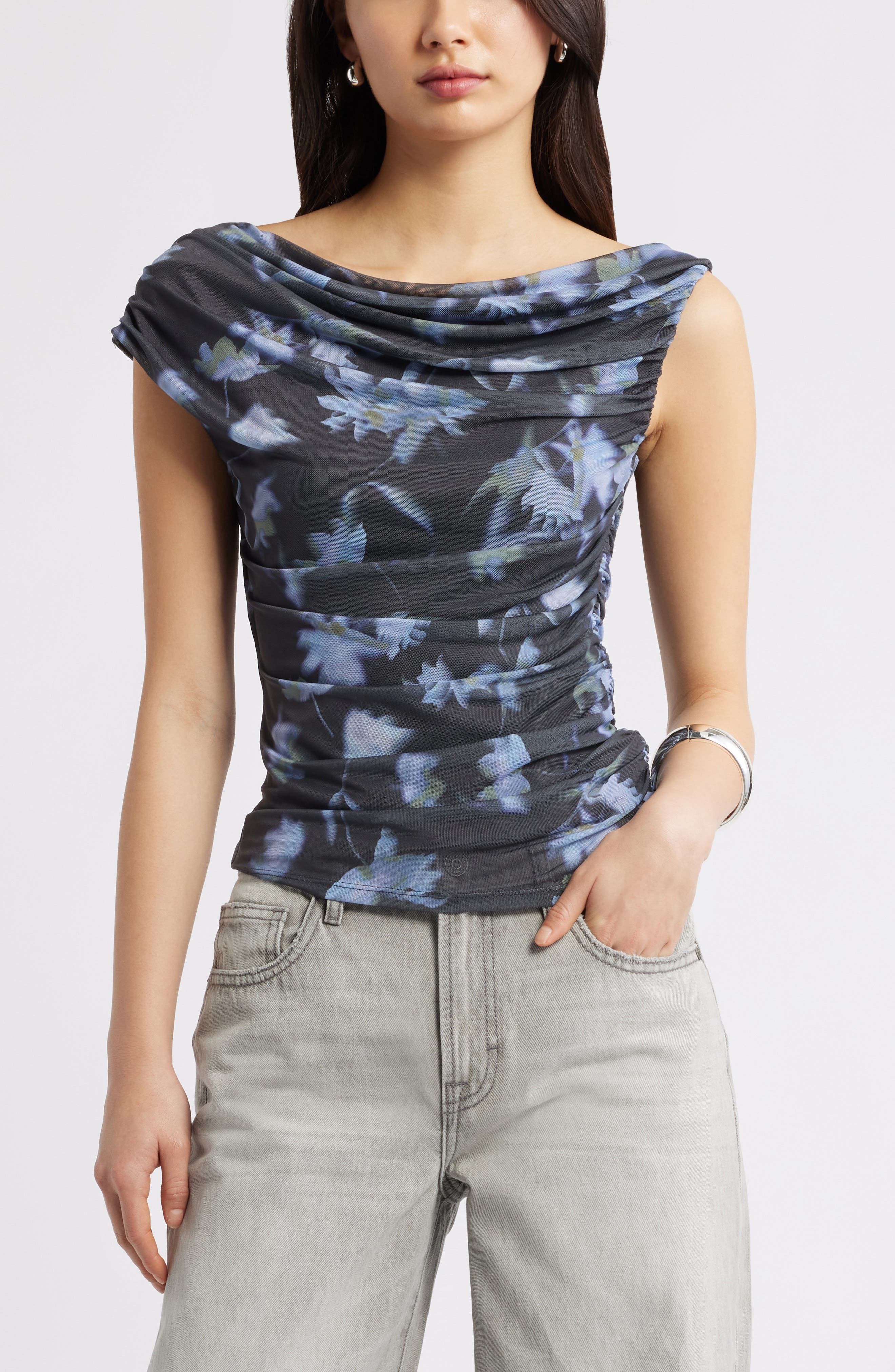BLUE FALLING FLORAL