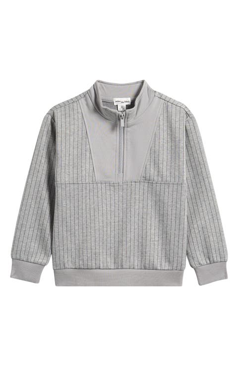 Kids' Striped Half Zip Pullover