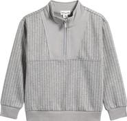 MILES THE LABEL Kids' Striped Half Zip Pullover