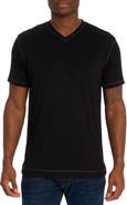 Robert Graham Eastwood V-Neck Cotton Blend T-Shirt