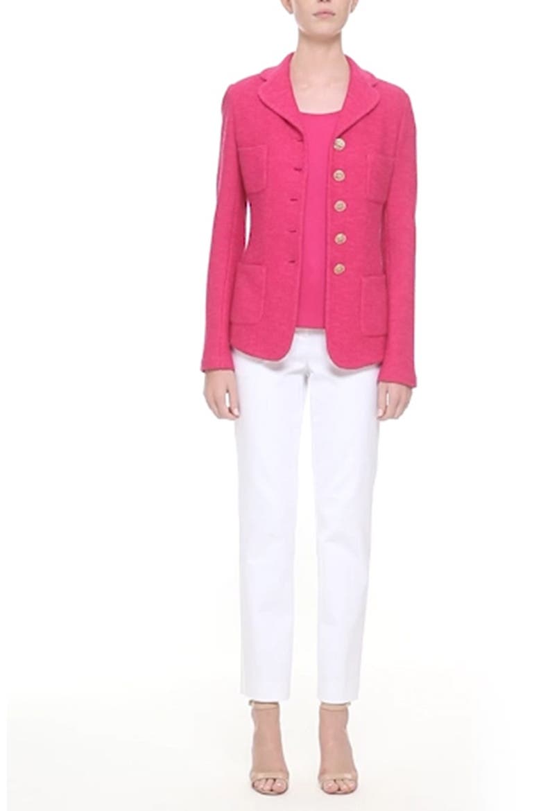 'Bonbon' Knit Jacket, Alternate, color, CERISE