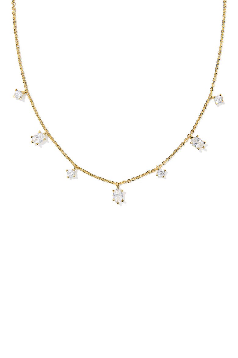 Cailin Delicate Strand Necklace, Main, color, GOLD WHITE CUBIC ZIRCONIA