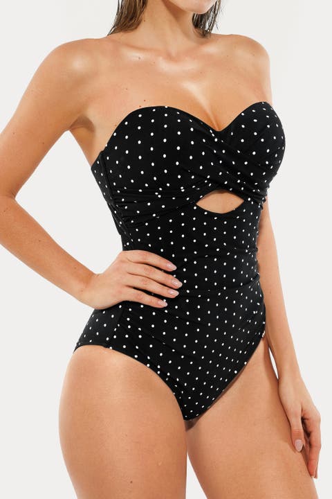 Twist Shirred Vacation & Pool Party Convertible One-Piece Swimsuit