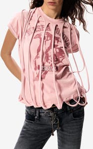 Desigual Slit Overlay T-Shirt