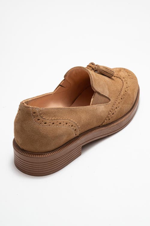 Forever & Always Shoes Alex Leather Tassel Loafers In Brown