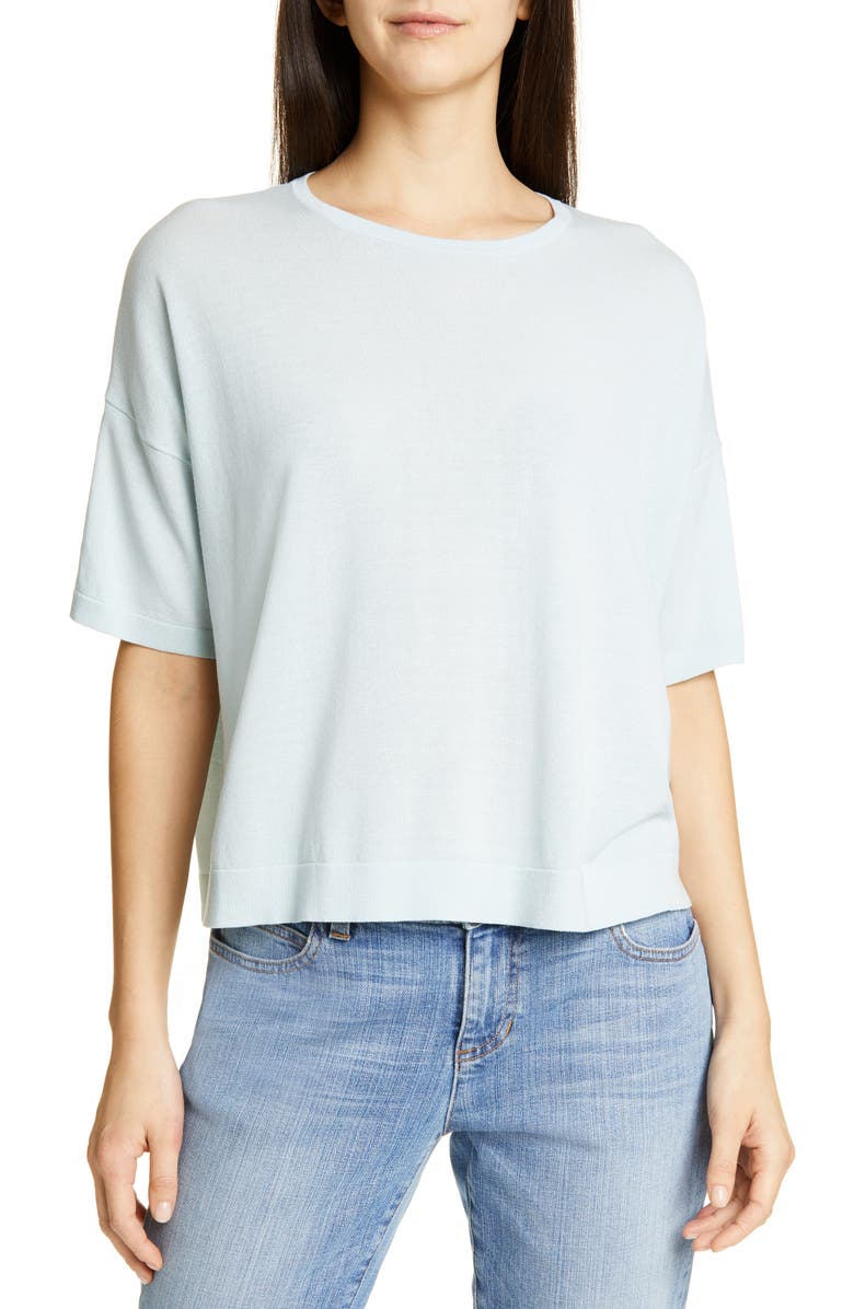 Eileen Fisher Tencel<sup>®</sup> Blend Knit Top, Main, color, 