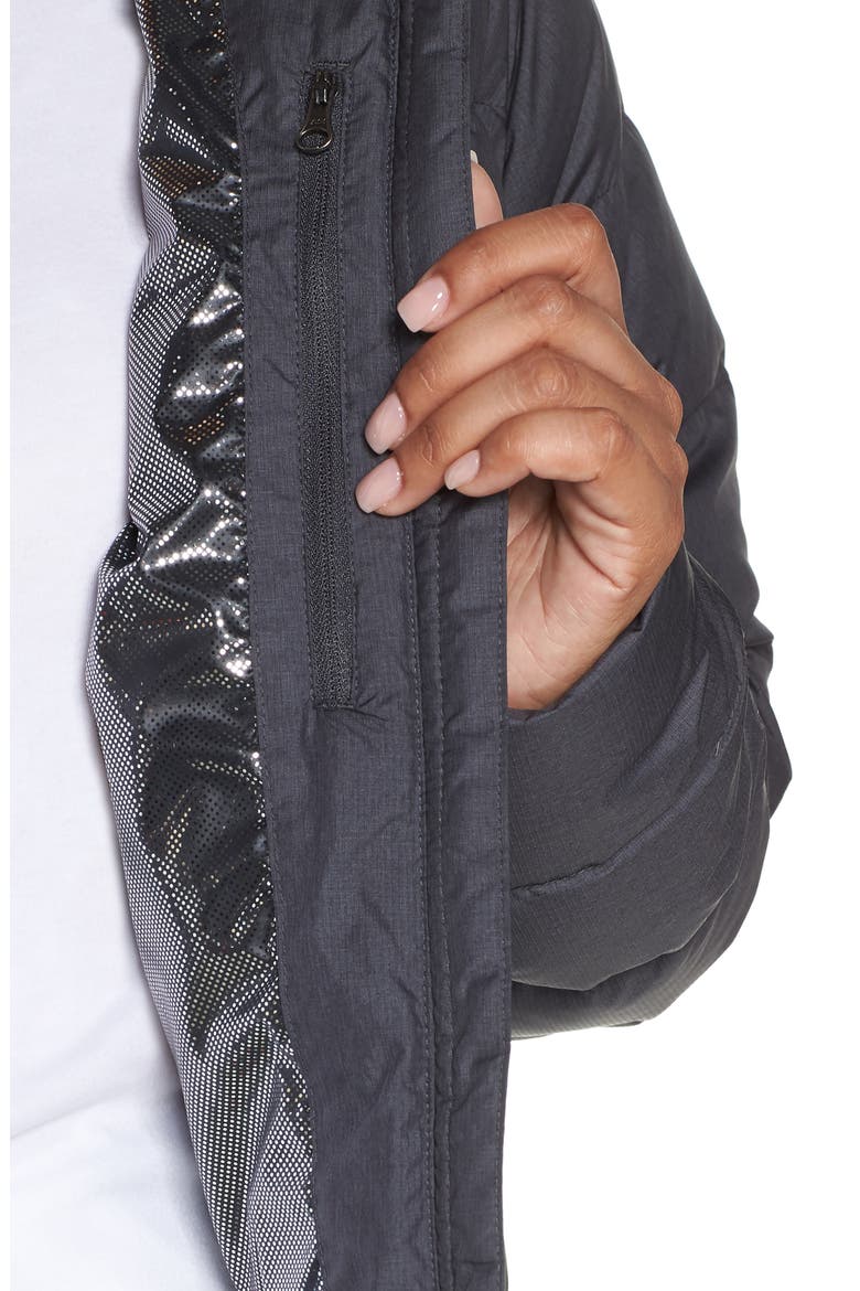 Winter Haven Water Resistant Hooded Quilted Down Jacket, Alternate, color, CHARCOAL HEATHER