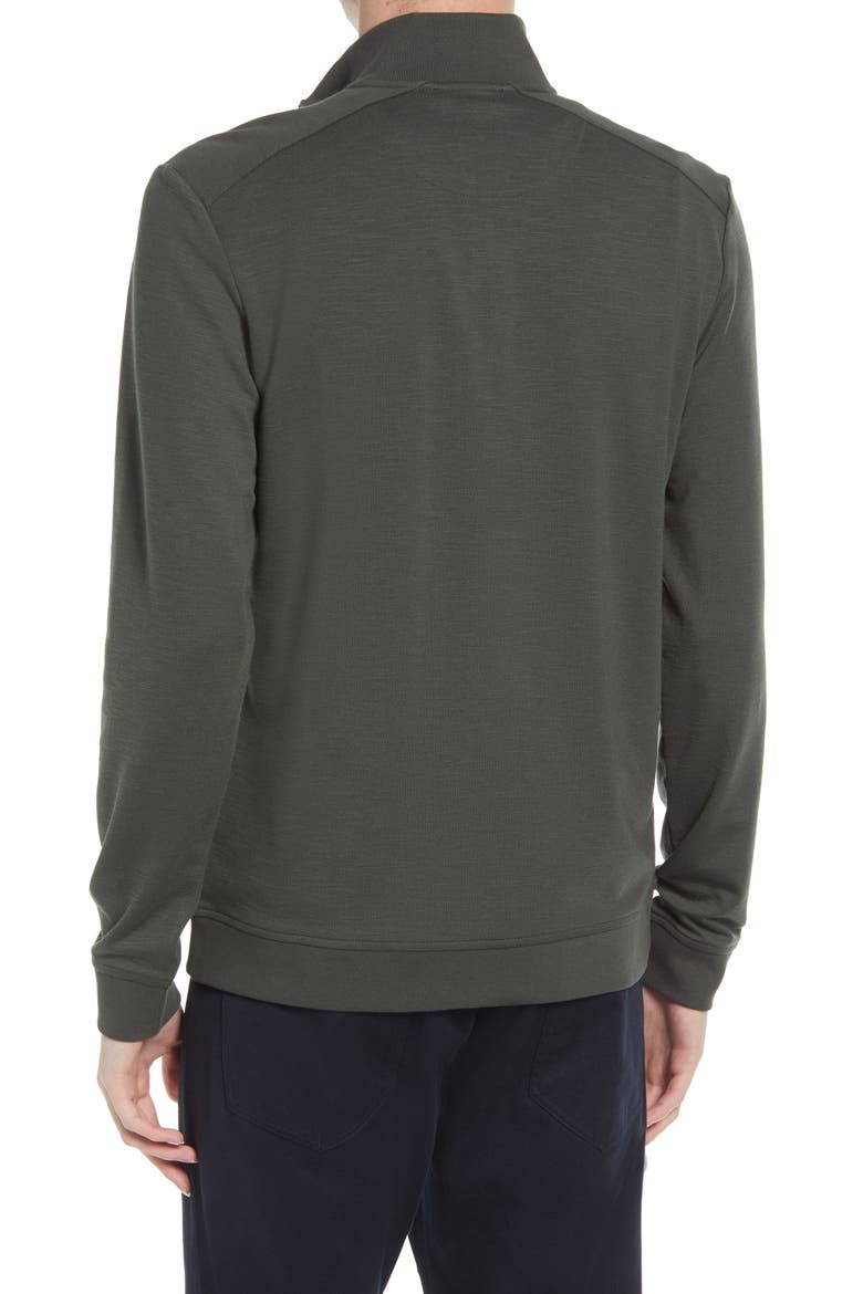 Ted Baker Caravan Quarter Zip Pullover, Alternate, color, DARK GREEN