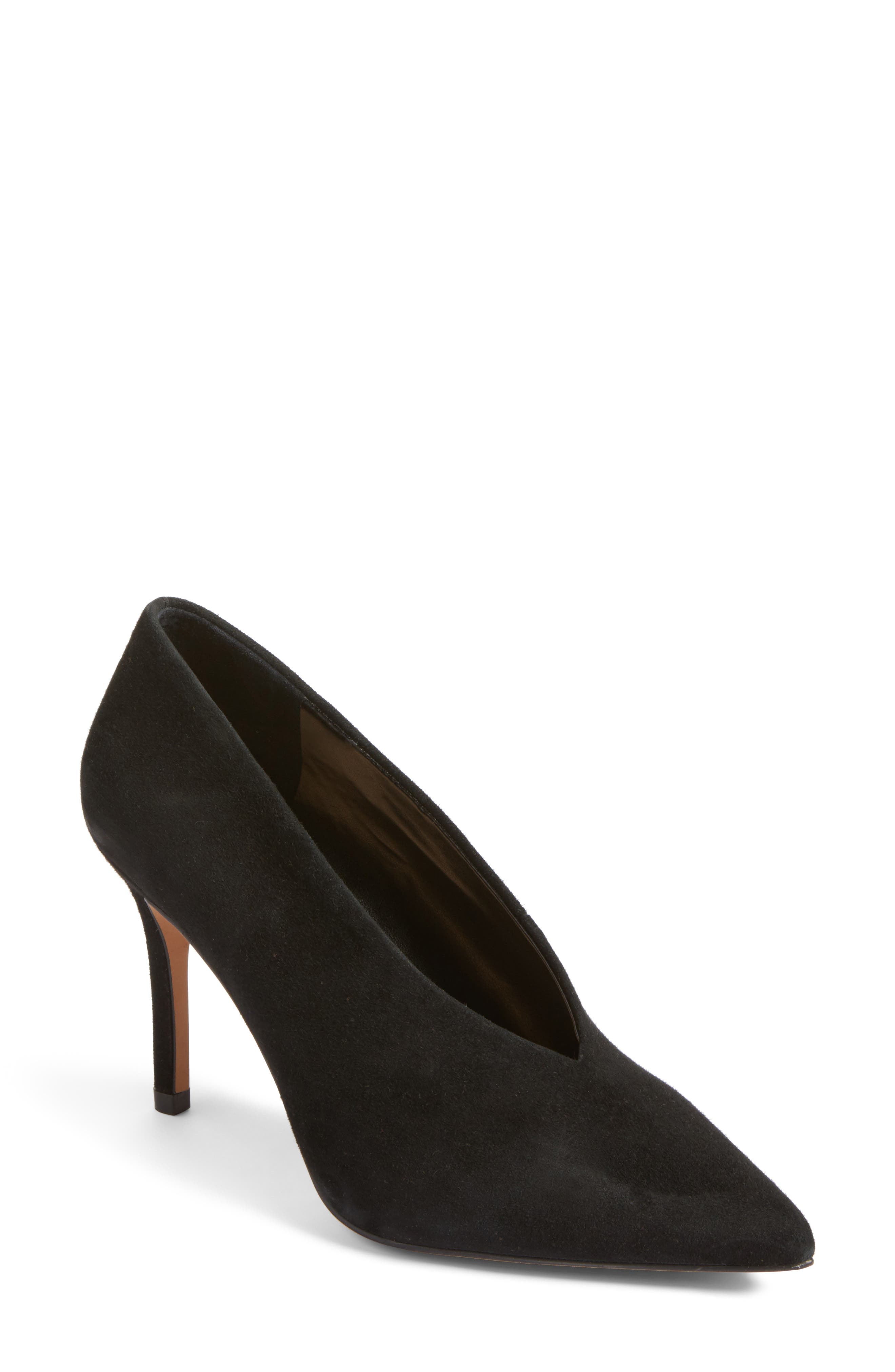 Ankia Suede Pump (Nordstrom Exclusive), Main, color, BLACK SUEDE