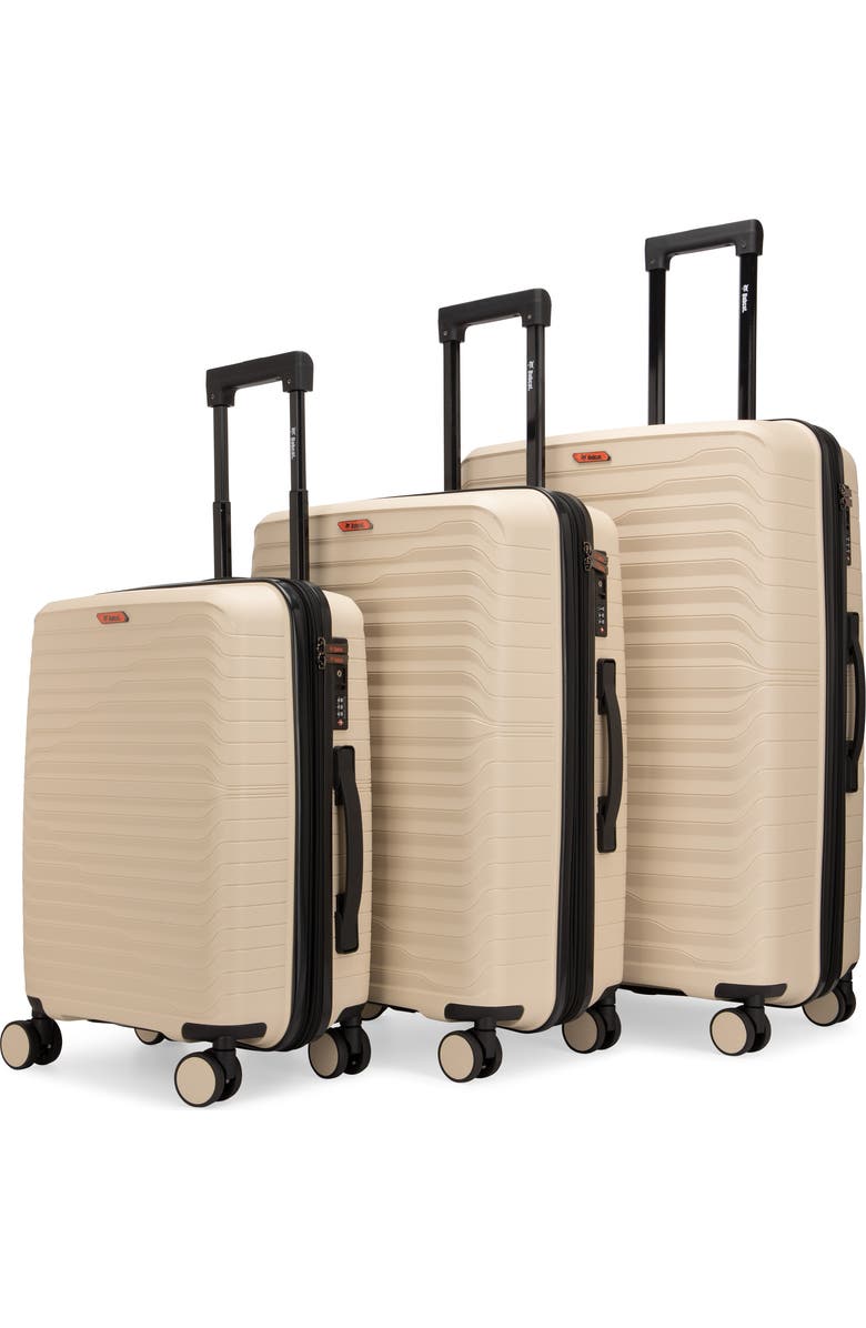 Bobcat Excavator 3 Piece Expandable Spinner Luggage Set with TSA Lock, Alternate, color, Khaki