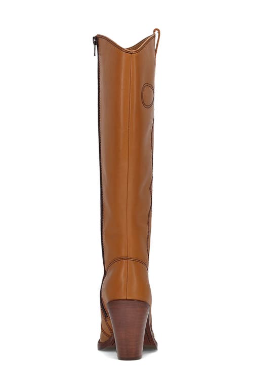 Frye Corinne Knee High Western Boot In Brown