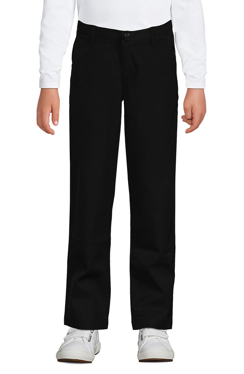 Lands' End School Uniform Girls Active Performance Chino Pants, Main, color, Black