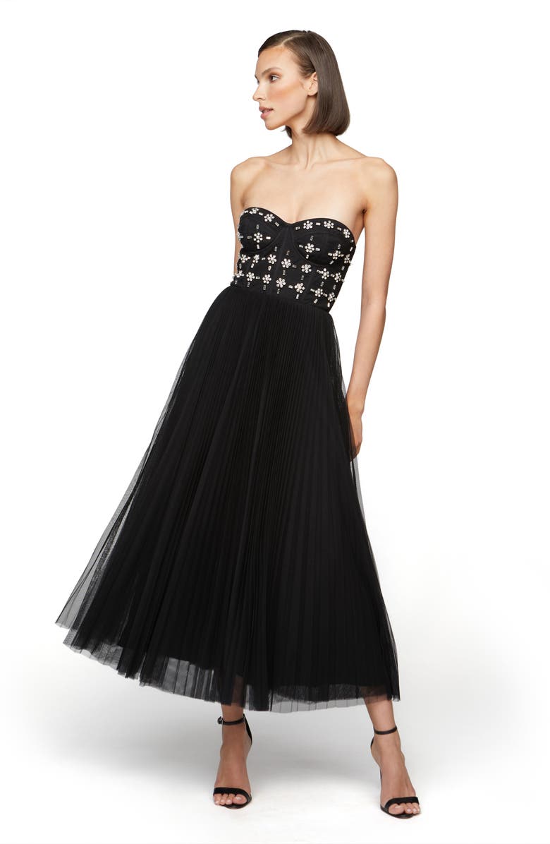 Theia Alessia Rhinestone Strapless Gown, Alternate, color, 