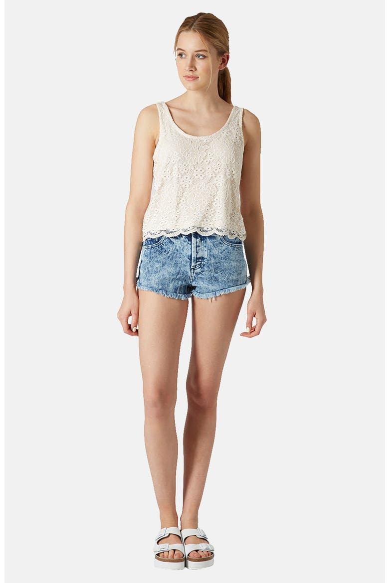 Scalloped Lace Tank, Alternate, color, CREAM