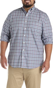 Oak Hill by DXL Big & Tall Plaid Sport Shirt