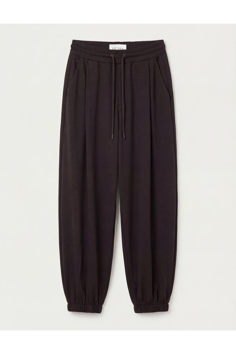 Sephy Bubble Hem Jersey Pants, Alternate, color, Dark Wine Red