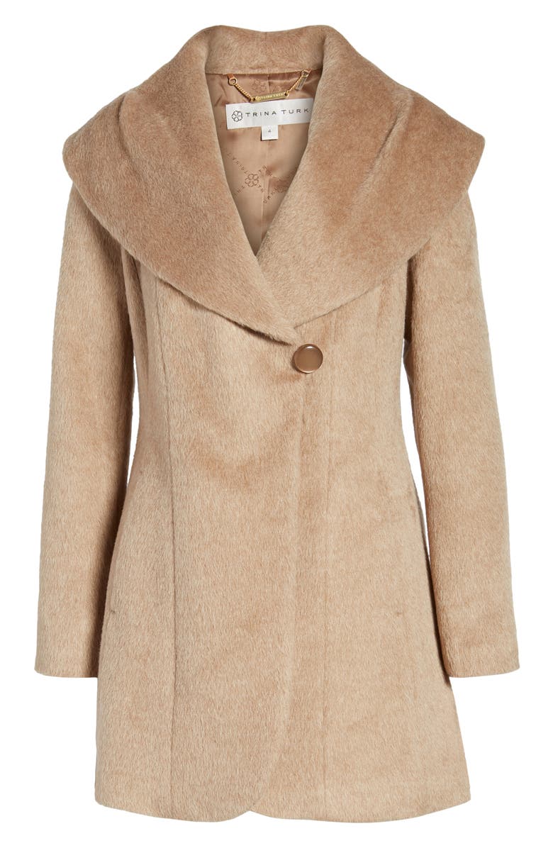 Trina Turk Jemma Shawl Collar Coat, Alternate, color, 