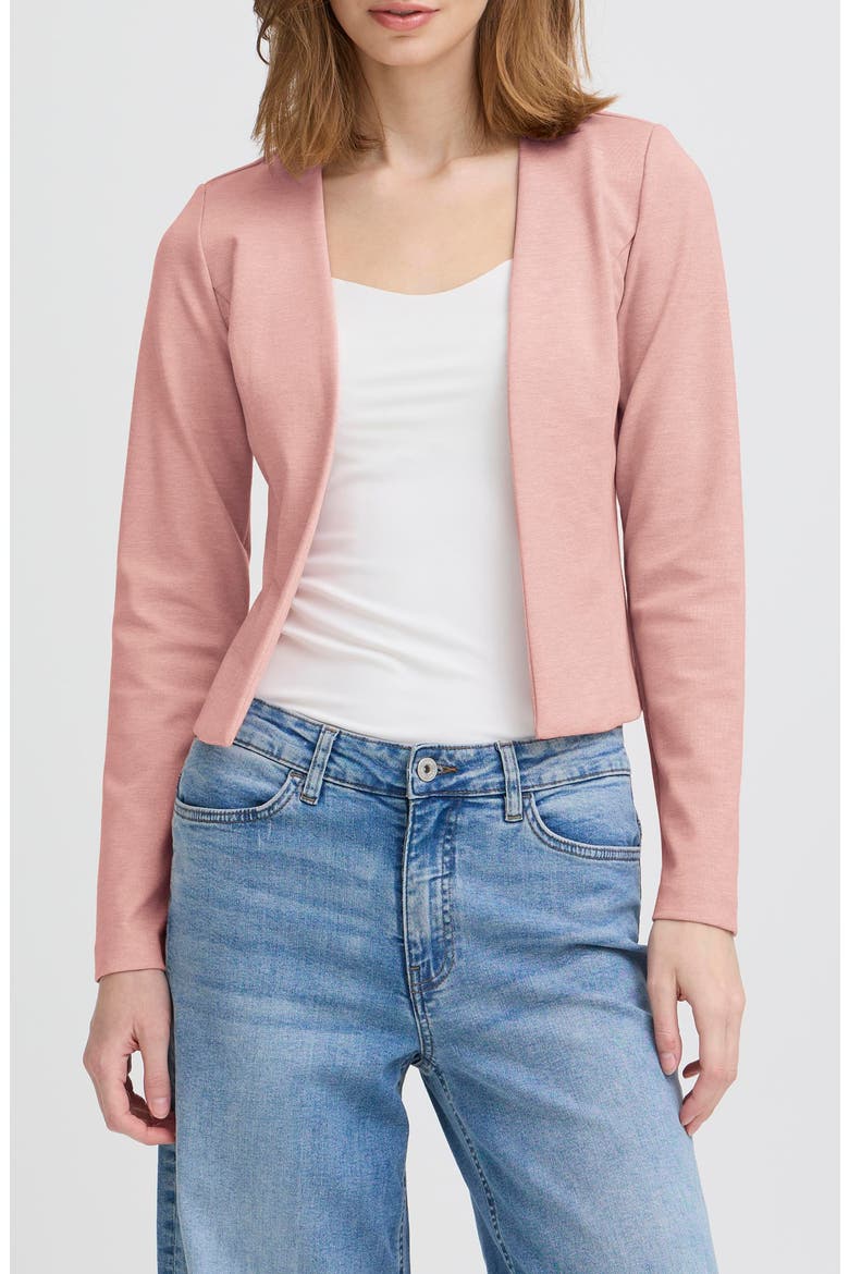 Kate Short Blazer, Main, color, ROSE SMOKE MELANGE